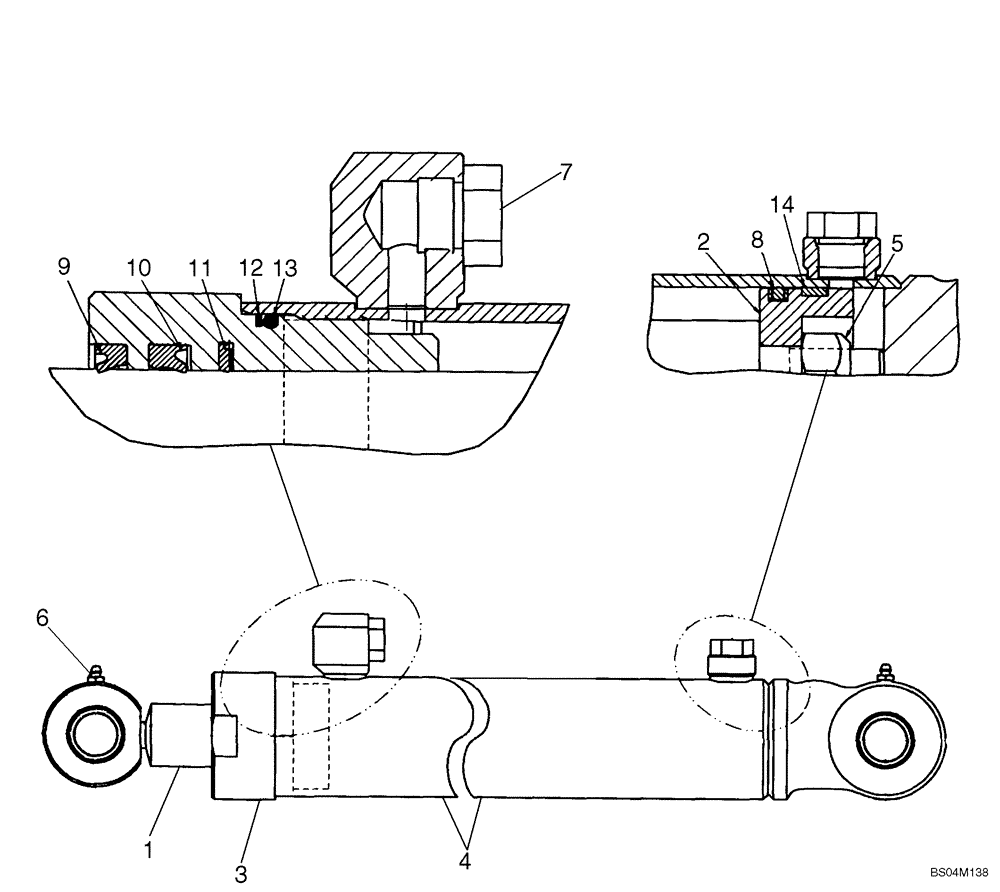 Схема запчастей Case IH 440 - (08-13) - CYLINDER - LIFT (08) - HYDRAULICS