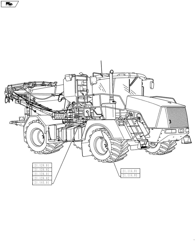 Схема запчастей Case IH TITAN 4530 - (00.000.21) - PICTORIAL INDEX - TRANSMISSION (00) - GENERAL & PICTORIAL INDEX