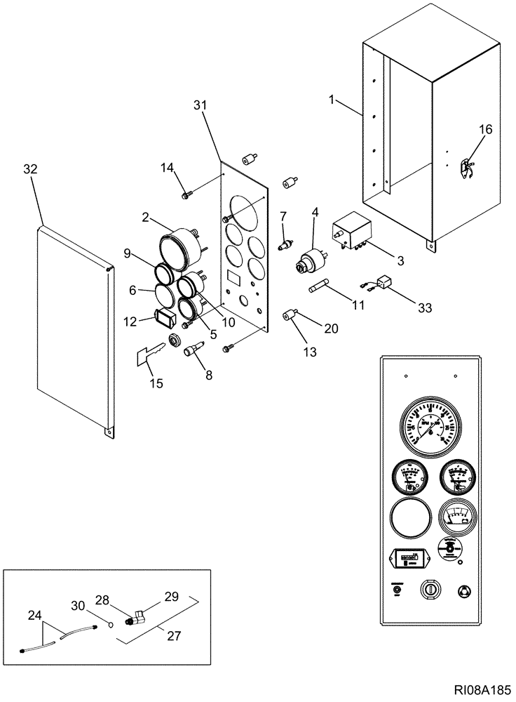 Схема запчастей Case IH P70 - (04-02) - INSTRUMENT PANEL (04) - ELECTRICAL SYSTEMS