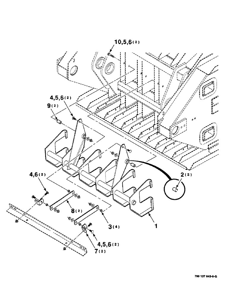 Схема запчастей Case IH 8585 - (5-22) - PLUNGER CLEANER ASSEMBLY (13) - FEEDER
