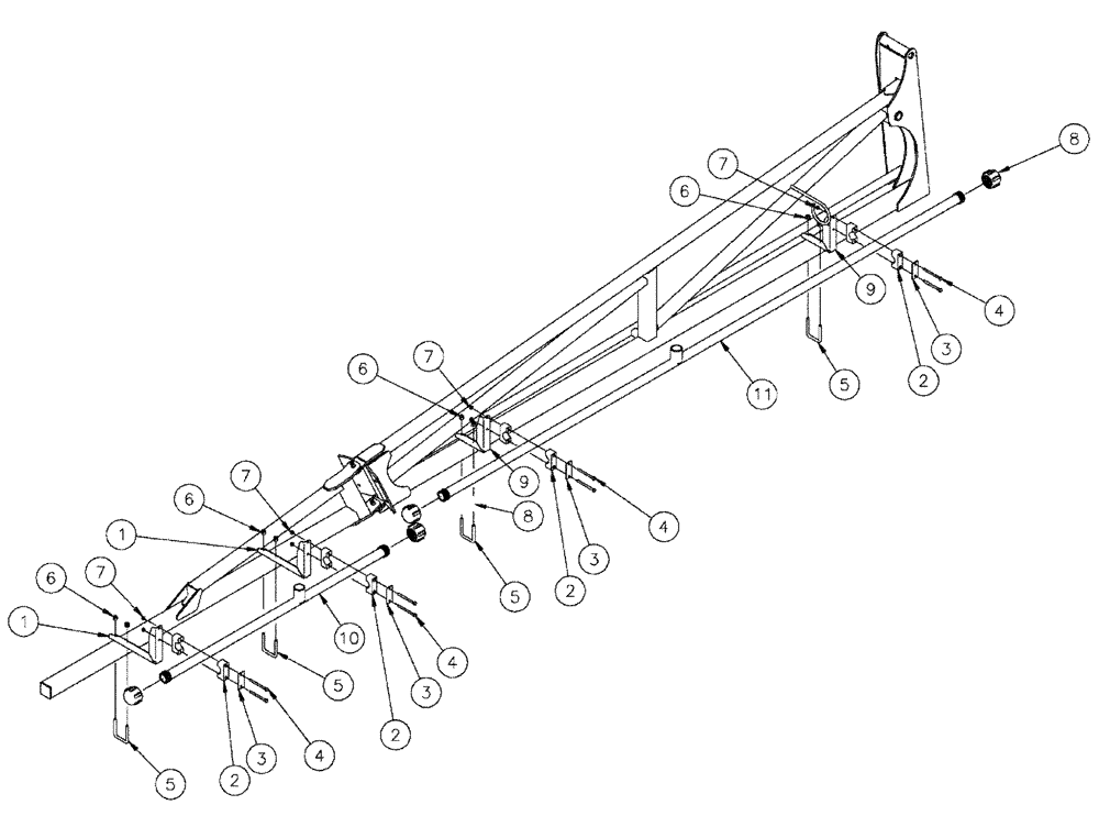 Схема запчастей Case IH SPX4260 - (09-034) - NOZZLE SPACING GROUP, 90 OUTER, OFF Liquid Plumbing