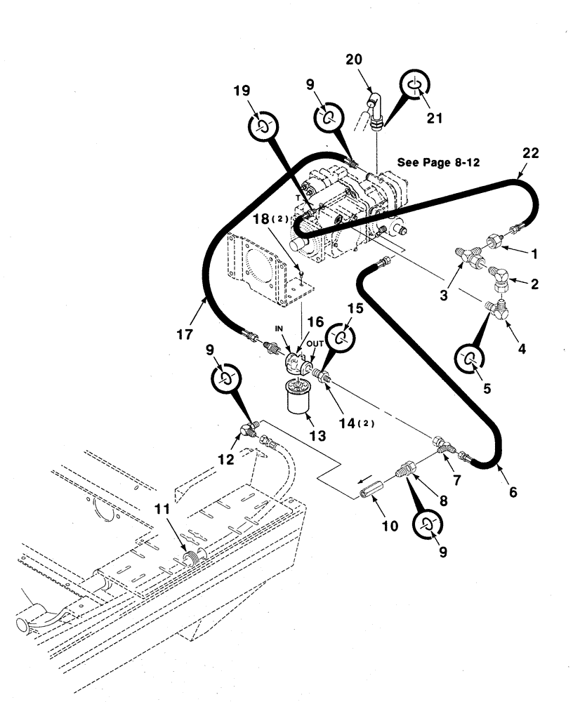Схема запчастей Case IH 8850 - (08-56) - HYDRAULIC CHARGE ASSEMBLY, REAR (08) - HYDRAULICS