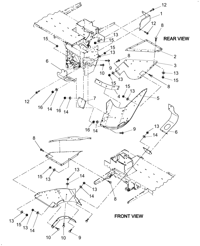 Схема запчастей Case IH DC132 - (08.02) - SHIELDING, RIGHT SIDE (08) - SHEET METAL