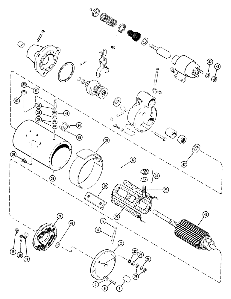 Схема запчастей Case IH 870 - (090) - A59217 STARTER, (336B) DIESEL ENGINE (04) - ELECTRICAL SYSTEMS