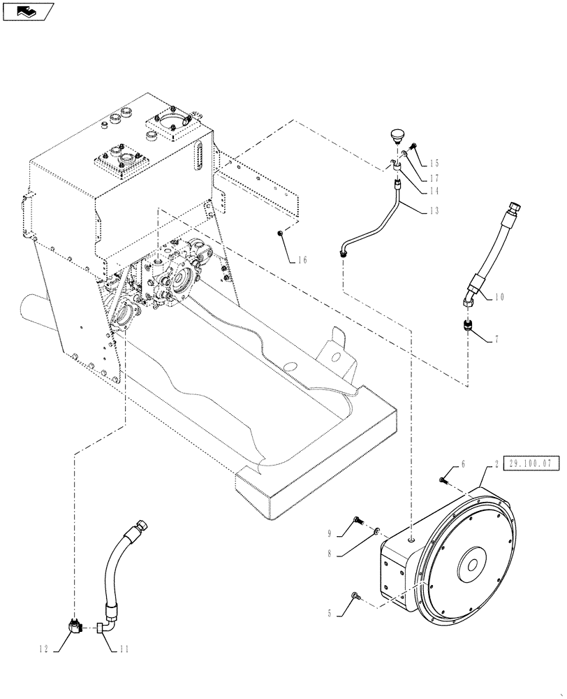 Схема запчастей Case IH 3230 - (29.200.01) - PUMP DRIVE GROUP (29) - HYDROSTATIC DRIVE
