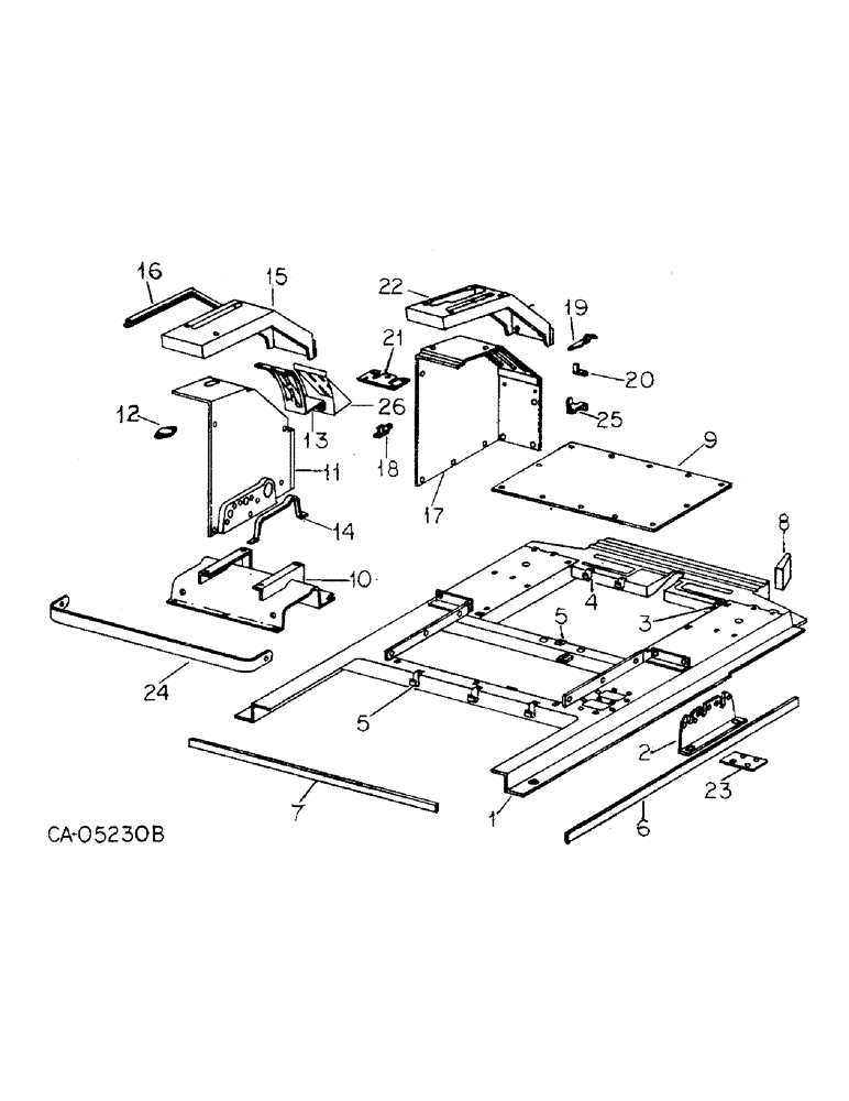Схема запчастей Case IH 3588 - (13-09) - SUPERSTRUCTURE, FENDERS AND OPERATORS PLATFORM (05) - SUPERSTRUCTURE
