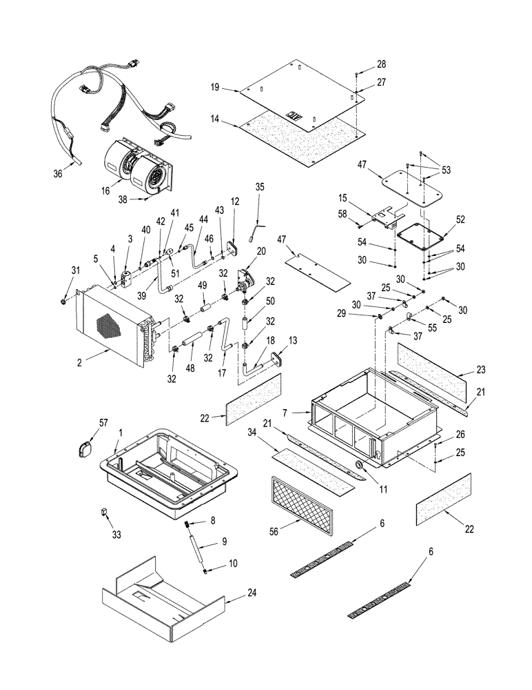 Схема запчастей Case IH STX325 - (09-43) - AIR CONDITIONING - CLIMATE CONTROL UNIT, WITH AUTO TEMP CONTROL (09) - CHASSIS