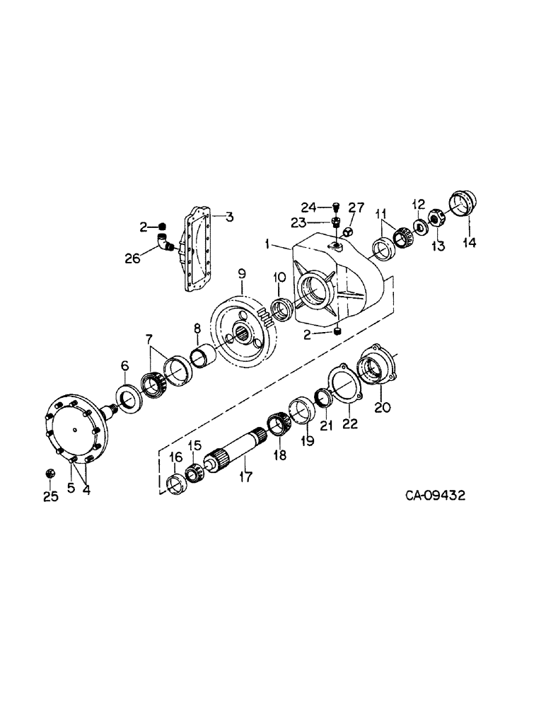Схема запчастей Case IH 1470 - (07-10) - DRIVE TRAIN, FINAL DRIVE, SERIAL NO. 20001 AND ABOVE Drive Train