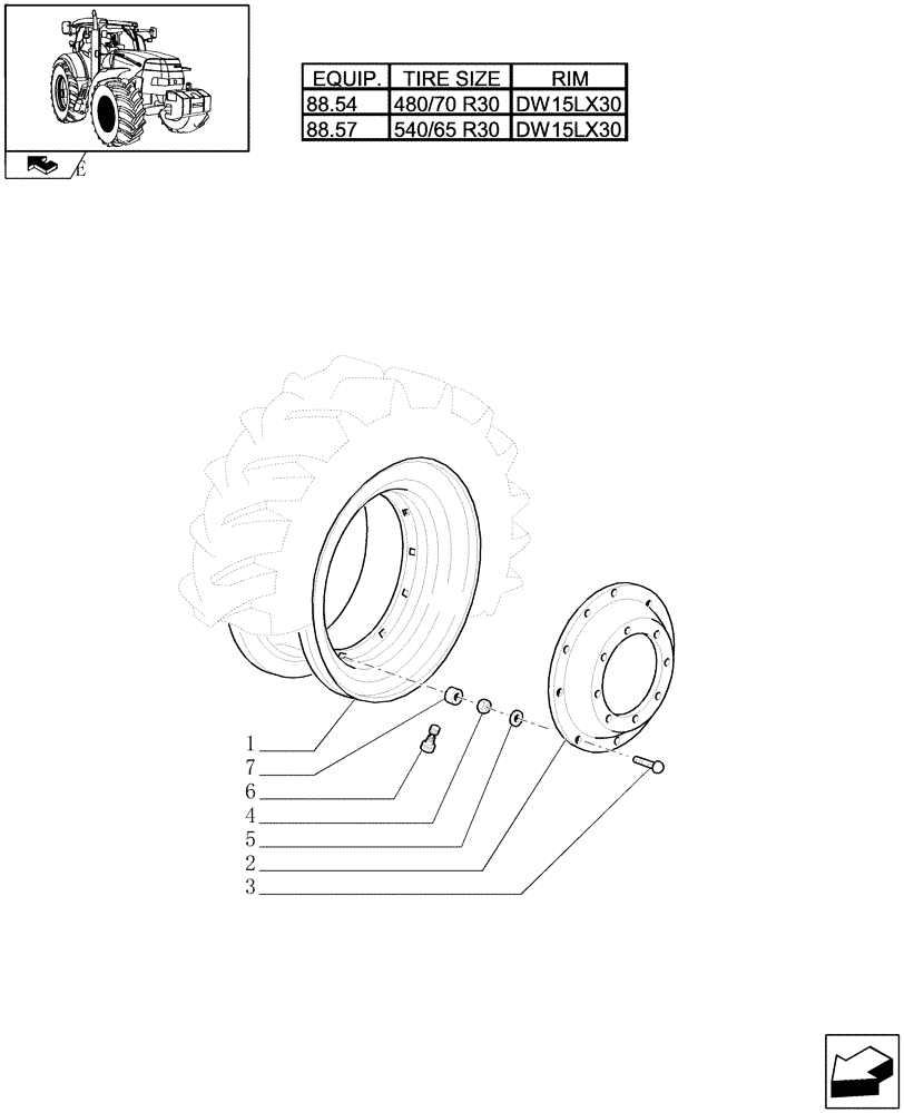 Схема запчастей Case IH PUMA 155 - (82.00[06]) - FRONT WHEELS (11) - WHEELS/TRACKS