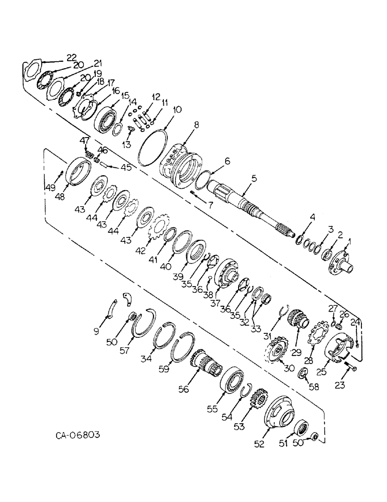 Схема запчастей Case IH 6588 - (07-47) - DRIVE TRAIN, TORQUE AMPLIFIER, GEAR DRIVE TRACTORS, 6388 AND 6588 TRACTORS (04) - Drive Train