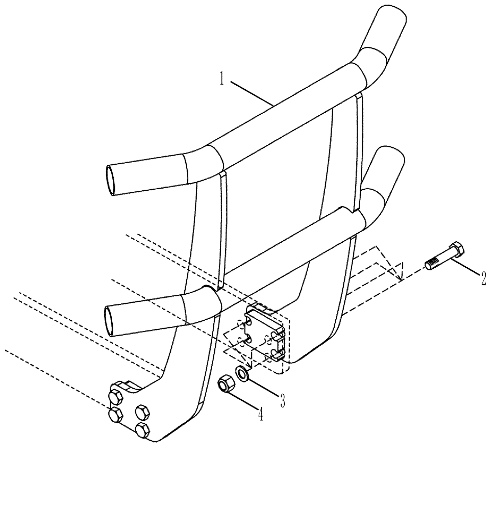 Схема запчастей Case IH L530 - (82.100.AK[02]) - GRILLE GUARD, FARMALL 45A, 55A (82) - FRONT LOADER & BUCKET