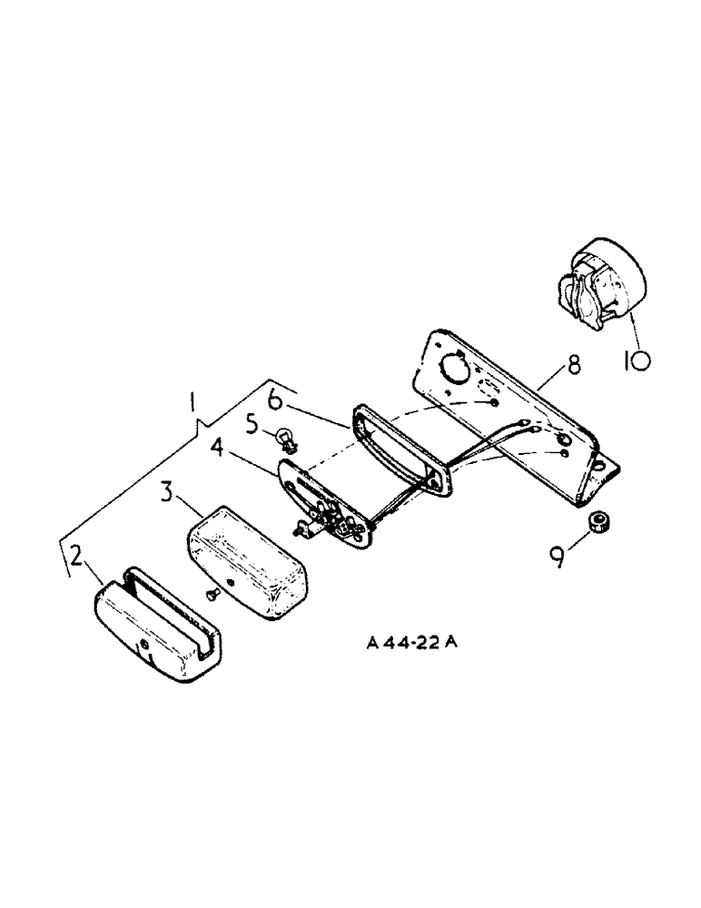 Схема запчастей Case IH 444 - (3-13) - REGISTRATION LAMP (04) - ELECTRICAL SYSTEMS