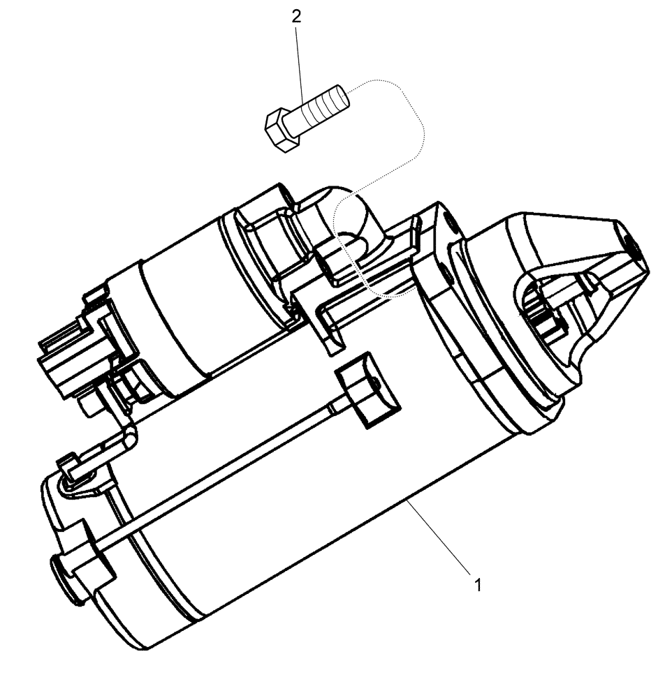 Схема запчастей Case IH P70 - (04-04) - STARTER AND MOUNTING (04) - ELECTRICAL SYSTEMS