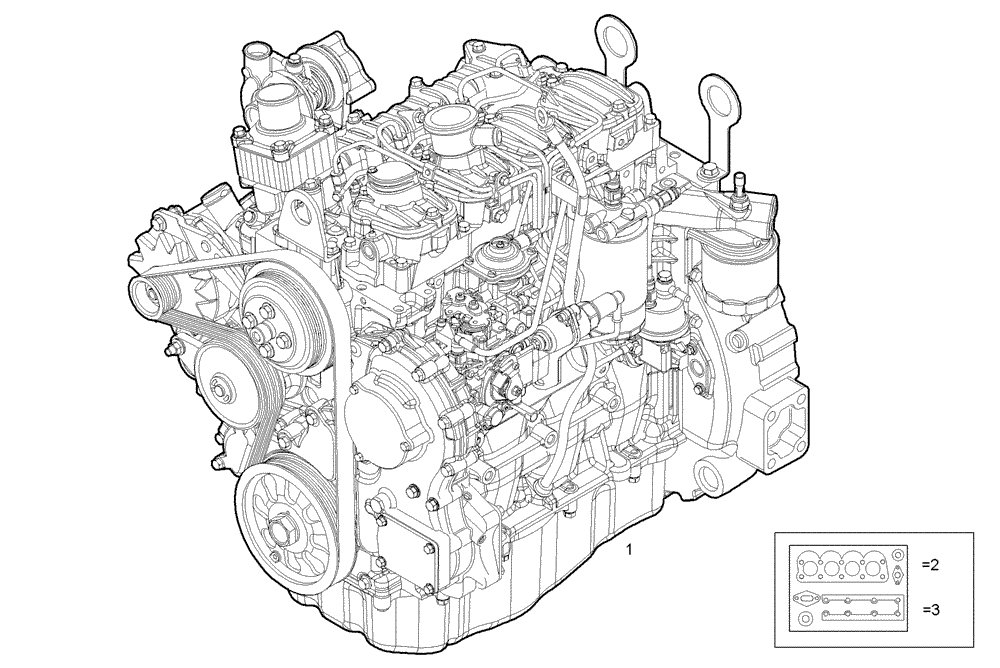 Схема запчастей Case IH F5CE9484B A002 - (0002.182) - COMPLETE ENGINE 