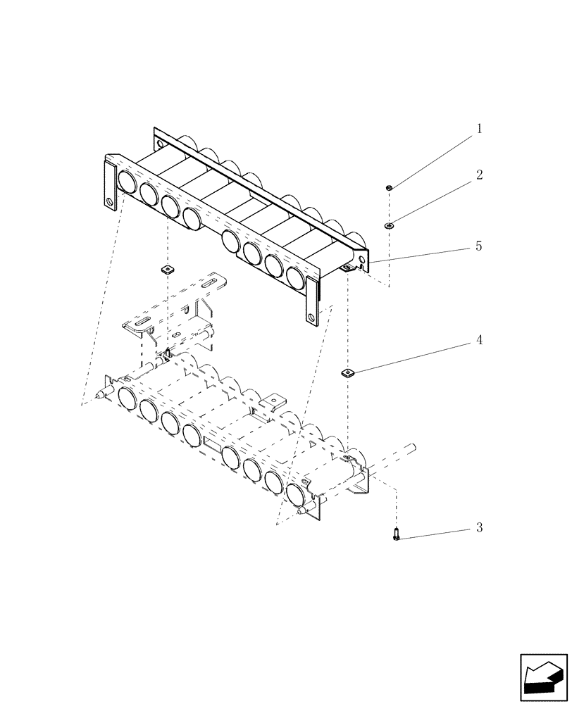 Схема запчастей Case IH ADX2230 - (F.10.D[13]) - DOUBLE SHOOT OPTION 3-POINT HITCH F - Frame Positioning