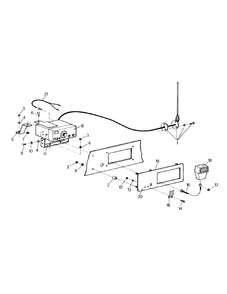 Схема запчастей Case IH ST450 - (01-29) - C. B. RADIO AND MOUNTING (10) - CAB