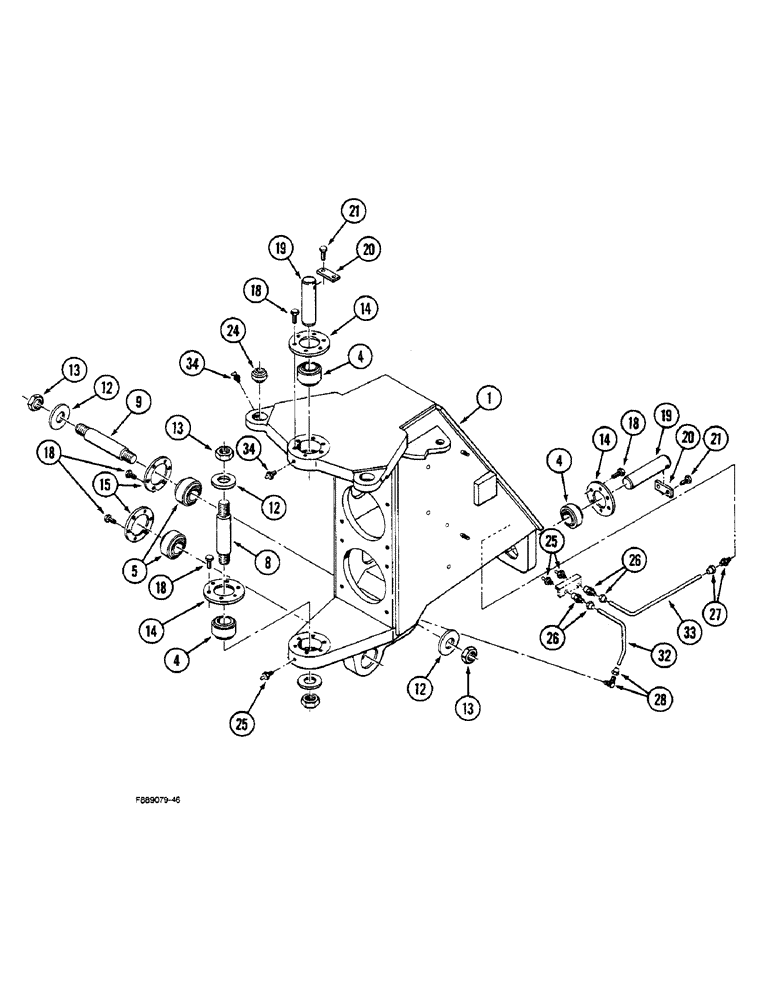 Схема запчастей Case IH STEIGER - (9-022) - CENTER HINGE (09) - CHASSIS/ATTACHMENTS