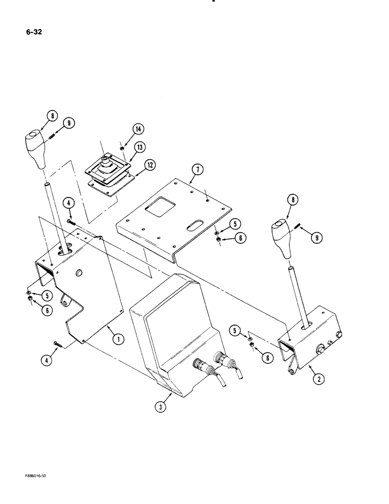 Схема запчастей Case IH STEIGER - (6-32) - TRANSMISSION SHIFT CONTROLS, PRIOR TO P.I.N. JCB0002116 (06) - POWER TRAIN