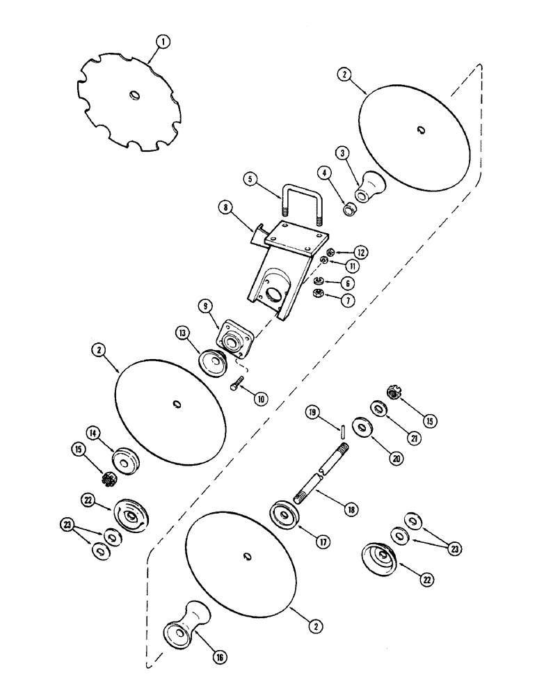Схема запчастей Case IH DOT 17 - (20) - RIGHT FRONT GANG MODEL 17-16 