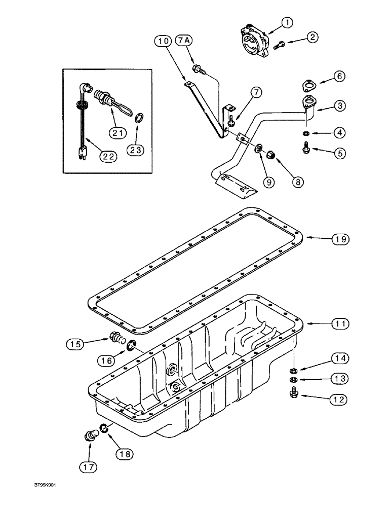 Схема запчастей Case IH 2055 - (2-26) - OIL PUMP & OIL PAN 6TA-830 ENGINE (01) - ENGINE
