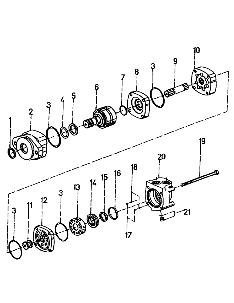 Схема запчастей Case IH 7700 - (B03-02) - HYDRAULIC MOTOR, 2000 CHAR-LYNN, 18.7 CUBIC INCH Hydraulic Components & Circuits