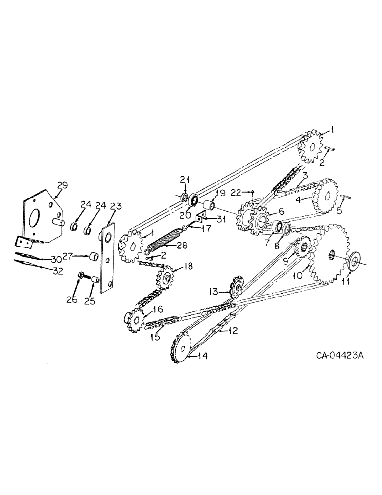 Схема запчастей Case IH 2400 - (B-11) - MAIN DRIVE (14) - MAIN GEARBOX & DRIVE