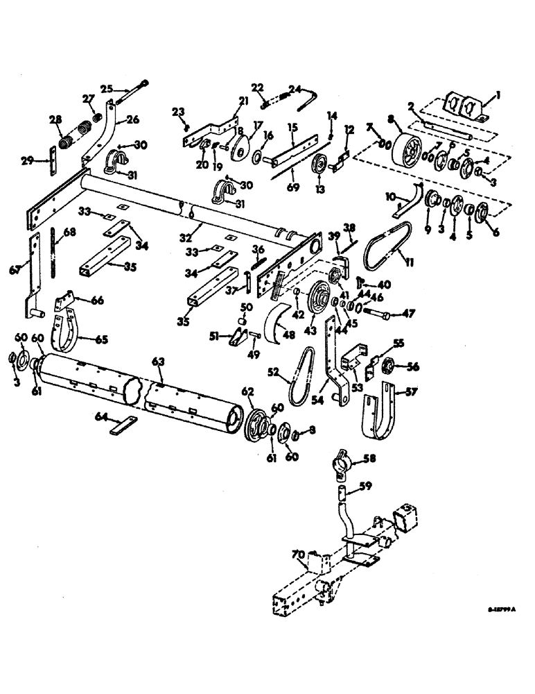 Схема запчастей Case IH 816 - (G-10) - POWER FLICK BAR 