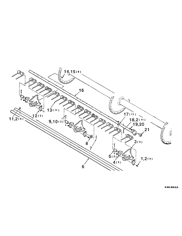 Схема запчастей Case IH 8320 - (9-06) - REEL BAT KIT, EXTRA, MODEL 8320 ONLY, HK10211 COMPLETE, TO BE ORDERED THRU WHOLEGOODS ONLY (09) - CHASSIS