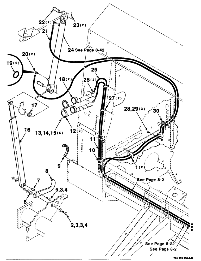 Схема запчастей Case IH RS551 - (8-04) - HYDRAULIC CONTROL ASSEMBLY, RIGHT, WITHOUT MESH WRAP (07) - HYDRAULICS