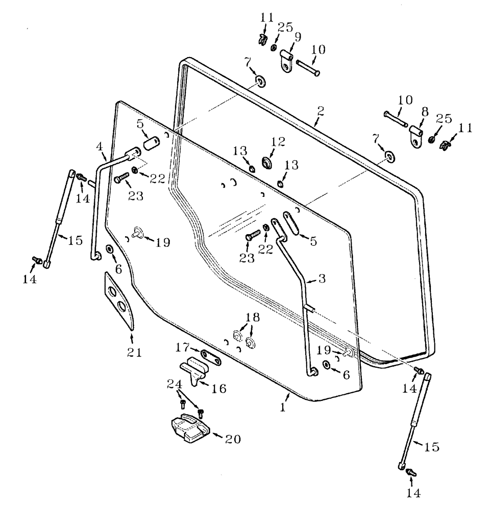 Схема запчастей Case IH AUSTOFT - (A03[03]) - REAR WINDOW Mainframe & Functioning Components