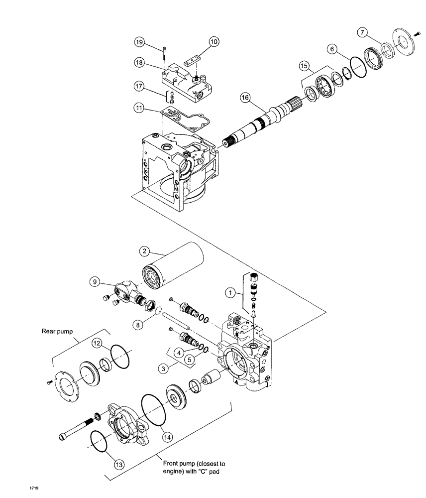 Схема запчастей Case IH SPX3200 - (06-044) - HYDROSTATIC PUMP (29) - HYDROSTATIC DRIVE