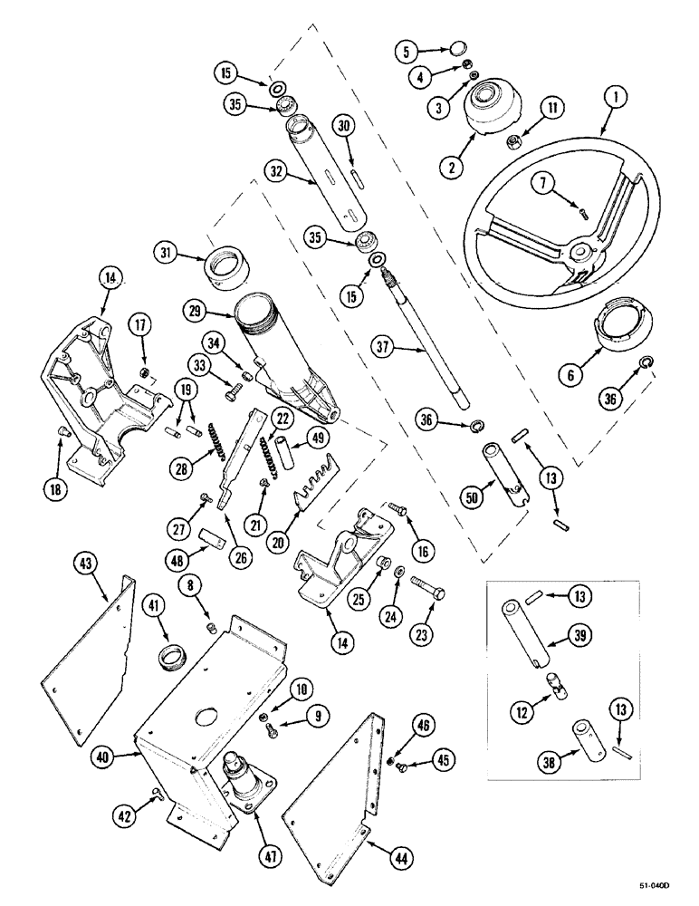 Схема запчастей Case IH 5150 - (5-02) - STEERING WHEEL AND COLUMN, TILTABLE (05) - STEERING