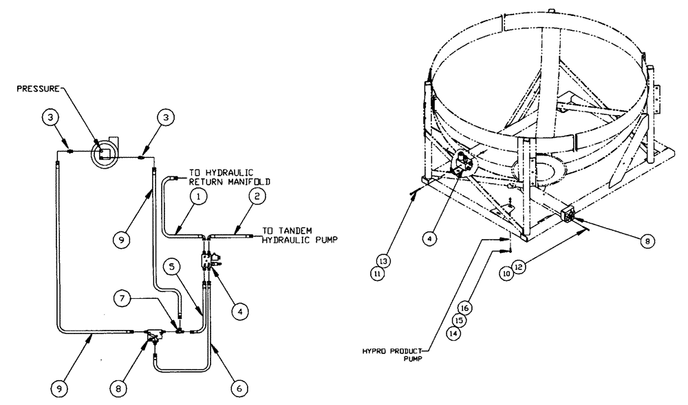 Схема запчастей Case IH PATRIOT 150 - (09-018) - 750 GALLON SPHERICAL - HYDRAULIC Liquid Plumbing