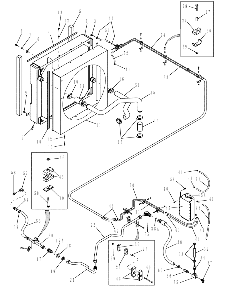 Схема запчастей Case IH 625 - (10.406.01[01]) - RADIATOR, FAN SHROUD AND COOLANT RECOVERY SYSTEM, MODEL YEAR 2008 AND PRIOR (10) - ENGINE