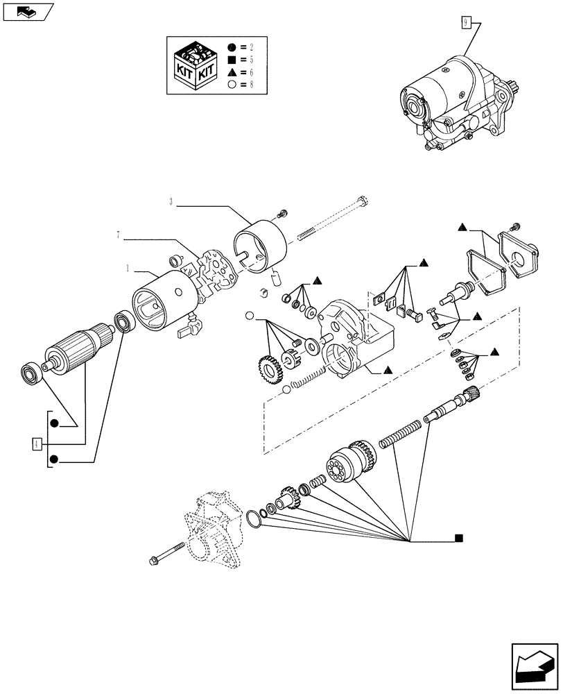 Схема запчастей Case IH 635 - (55.201.0101) - STARTER MOTOR - COMPONENTS (55) - ELECTRICAL SYSTEMS