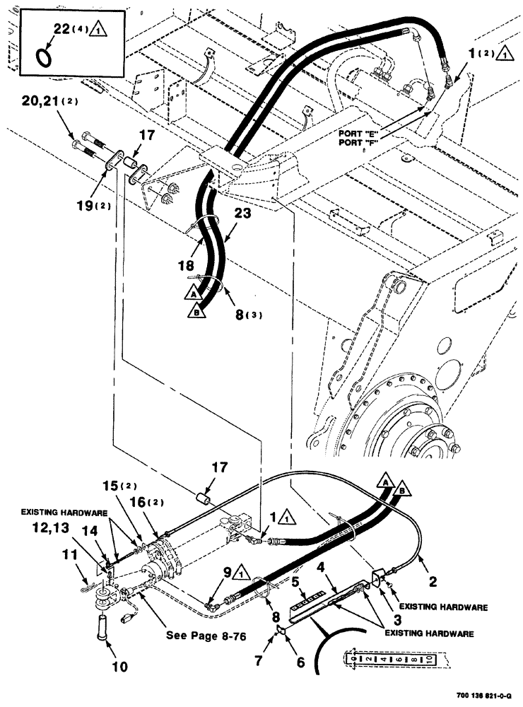 Схема запчастей Case IH 8880HP - (08-074) - HYDRAULIC HEADER ANGLE TILT ASSEMBLY (35) - HYDRAULIC SYSTEMS