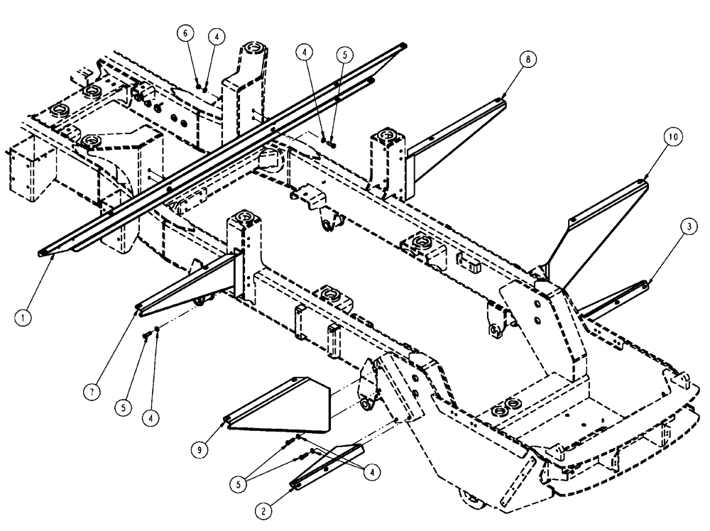 Схема запчастей Case IH FLX4510 - (04-018) - MOUNT GROUP, WALKWAY Frame & Suspension