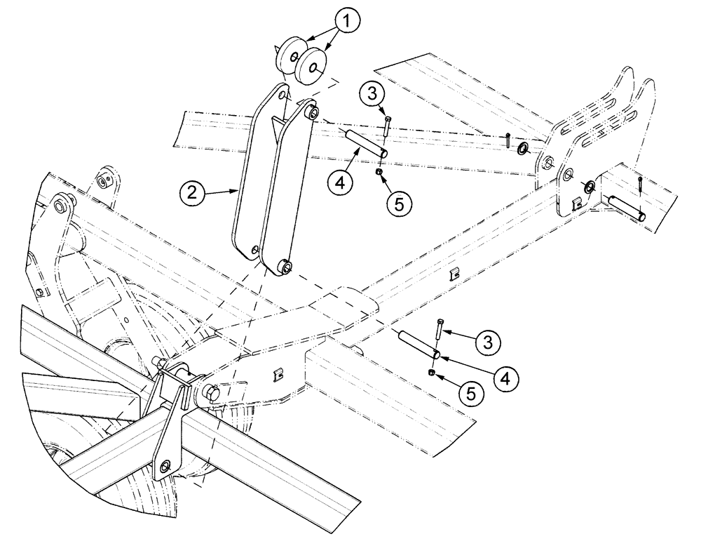 Схема запчастей Case IH 370 TRUE-TANDEM - (75.200.17) - WING FOLD LINK (75) - SOIL PREPARATION