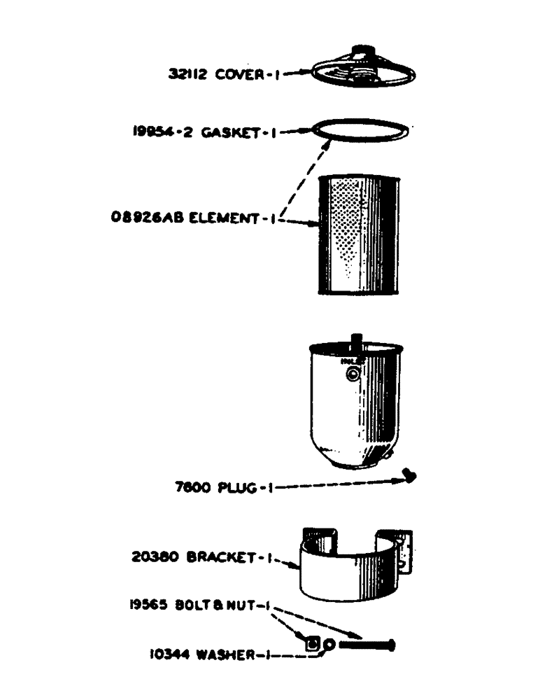 Схема запчастей Case IH DC-SERIES - (017) - PARTS FOR O8152AB OIL FILTER, D, DC, DO, DV (02) - ENGINE