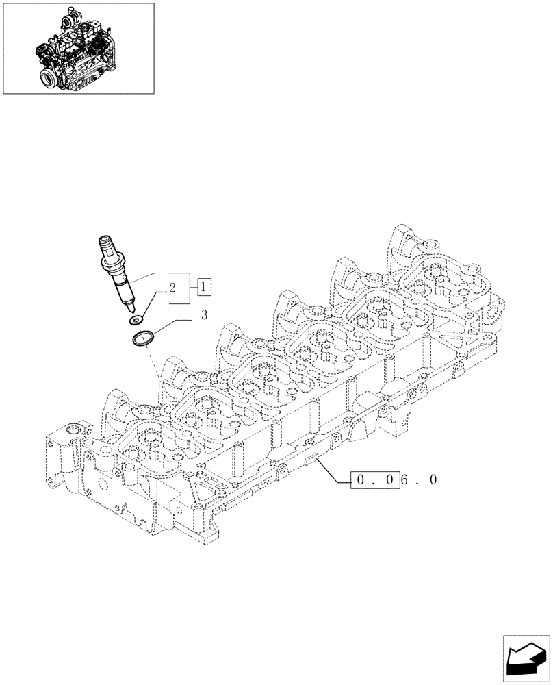 Схема запчастей Case IH F4GE9684C J600 - (0.14.0[02]) - INJECTION EQUIPMENT - INJECTOR (504125156) 