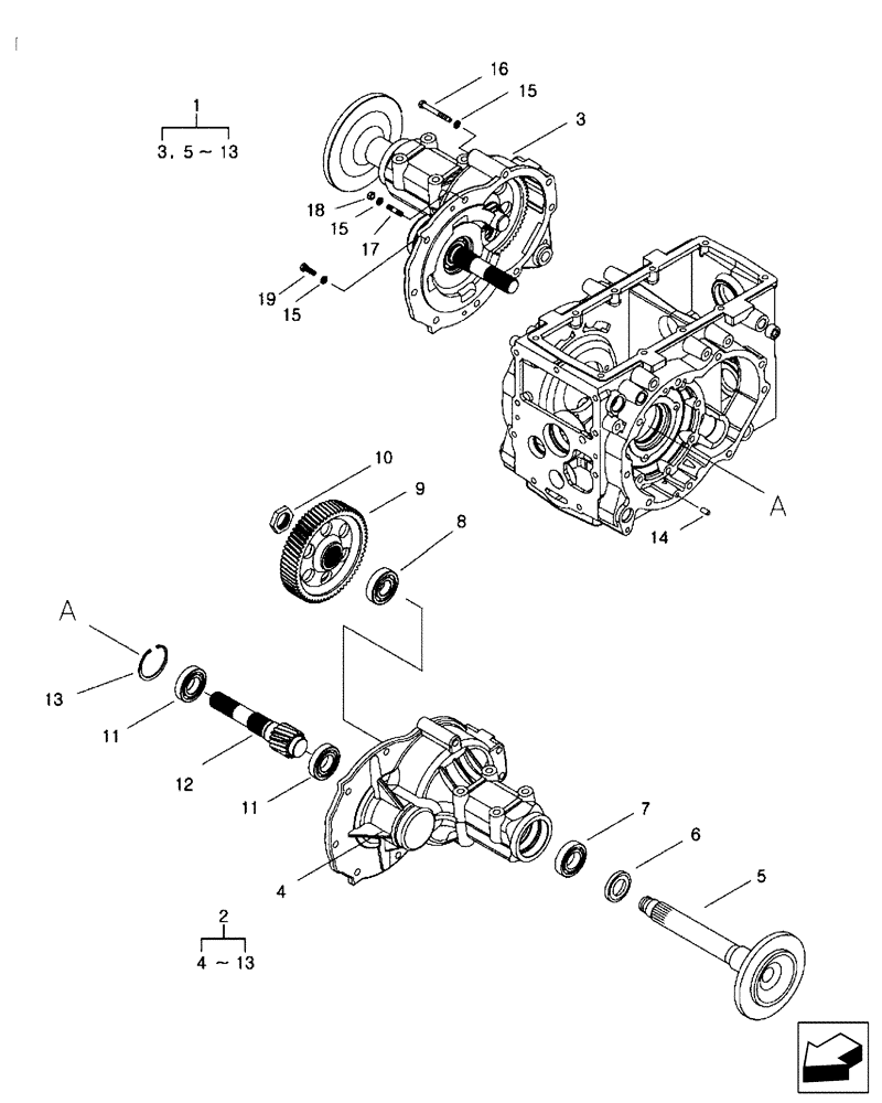 Схема запчастей Case IH FARMALL 30B - (27.100.02) - REAR AXLE (27) - REAR AXLE SYSTEM