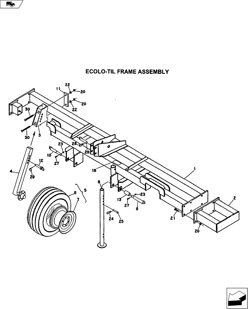 Схема запчастей Case IH 1000 - (39.100.02) - ECOLO-TIL FRAME ASSEMBLY (39) - FRAMES AND BALLASTING