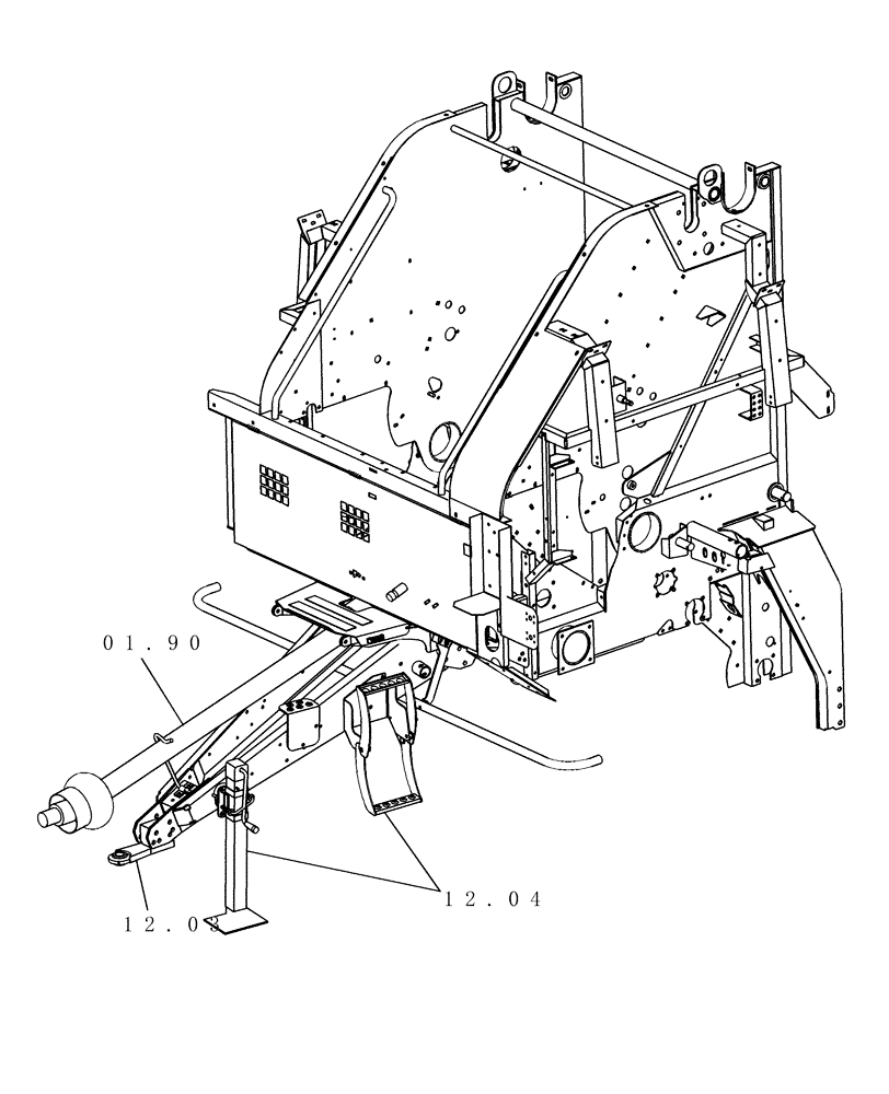 Схема запчастей Case IH RBX552 - (SECTION 01[RBX552]) - PICTORIAL INDEX, PTO DRIVE SHAFT (00) - GENERAL