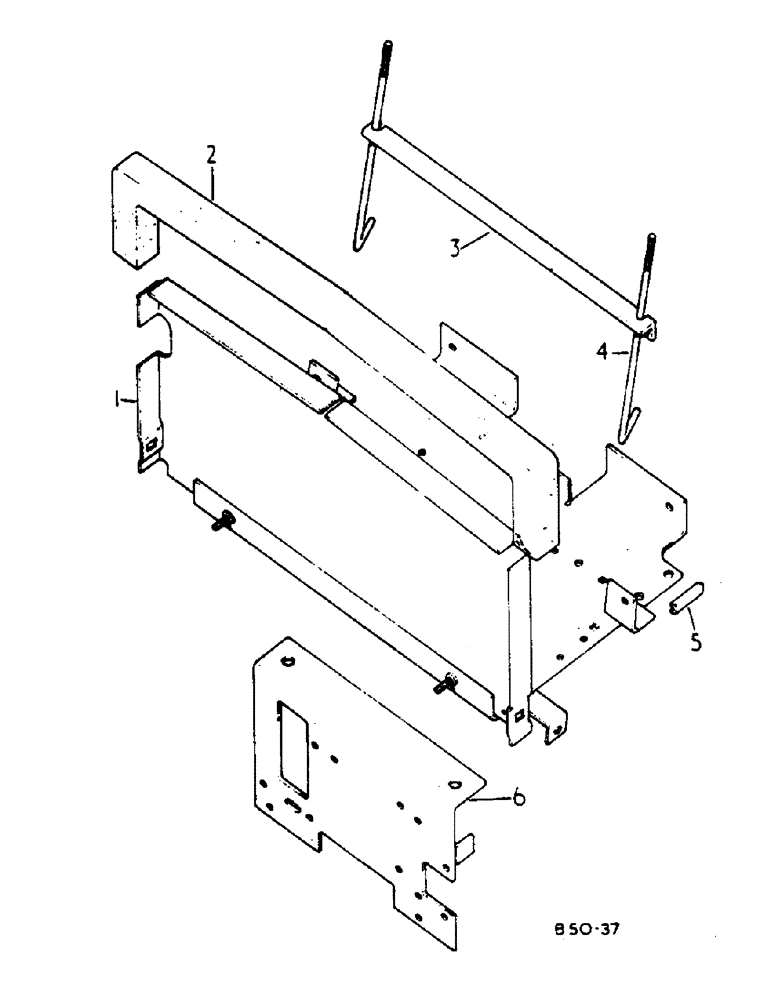 Схема запчастей Case IH 684 - (08-12) - ELECTRICAL, BATTERY TRAY (06) - ELECTRICAL
