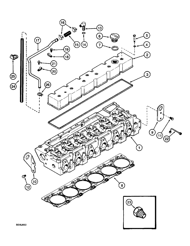 Схема запчастей Case IH 1670 - (2-36) - CYLINDER HEAD COVER AND GASKET, 6TA-830 ENGINE (01) - ENGINE