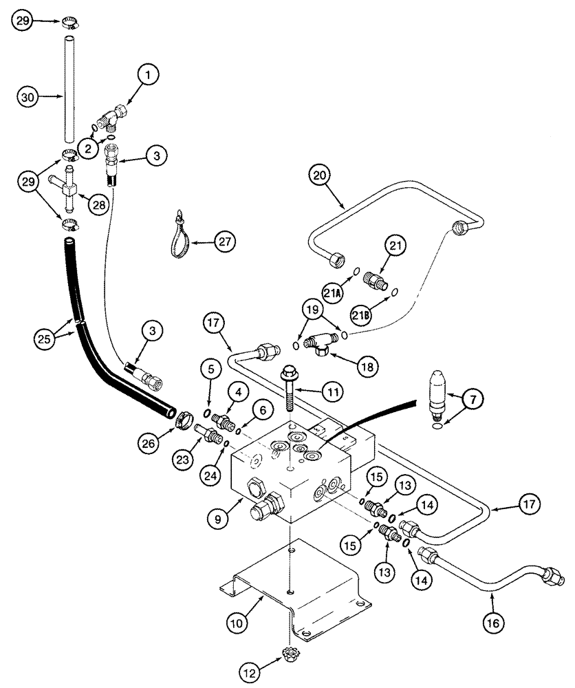 Схема запчастей Case IH 2344 - (07-05) - HYDRAULICS - BRAKE, PARKING AND TOW VALVE (5.1) - BRAKES