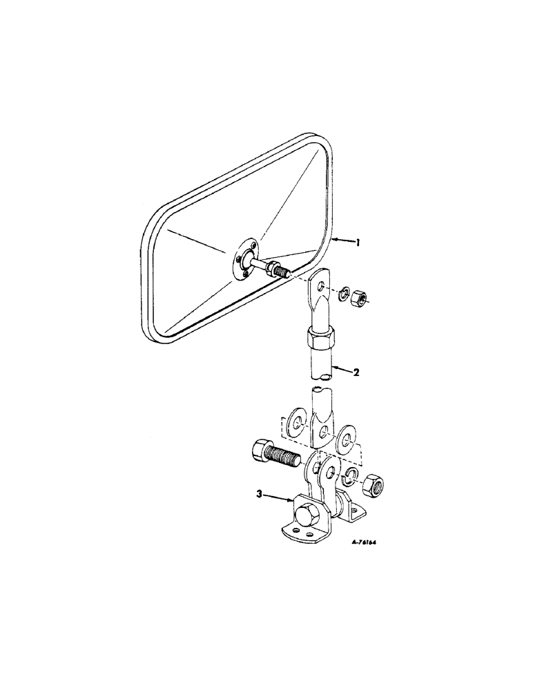 Схема запчастей Case IH 303 - (257[1]) - REAR VIEW MIRROR ATTACHMENT (90) - PLATFORM, CAB, BODYWORK AND DECALS