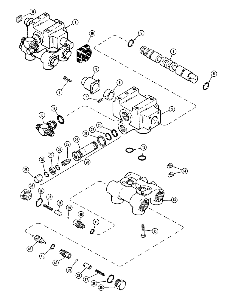 Схема запчастей Case IH 2470 - (096) - REAR STEER VALVE ASSEMBLY (05) - STEERING