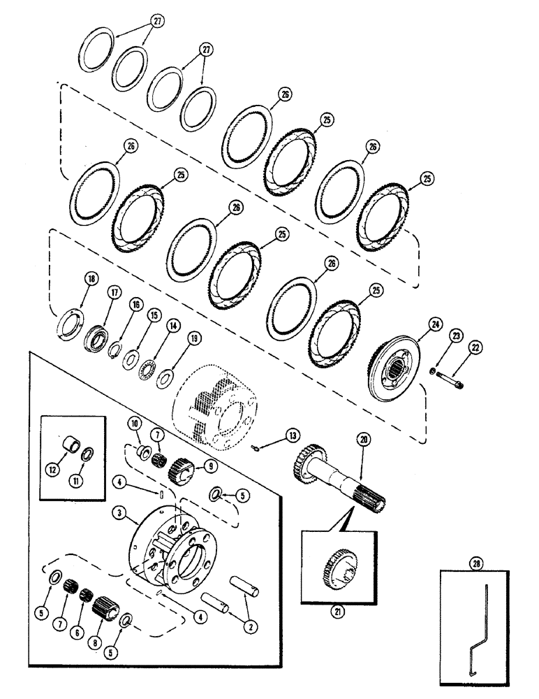 Схема запчастей Case IH 2470 - (222) - CLUTCH, C2 CLUTCH AND PLANETARY (06) - POWER TRAIN