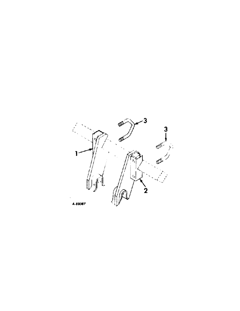 Схема запчастей Case IH 43 - (D-10[A]) - LOWER HITCH BRACKETS, FOR EIGHT AND TWELVE-ROW CULTIVATORS 